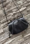 - Женская сумка-седло из натуральной кожи, цвет черный