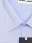 002TCL Голубая однотонная мужская рубашка с длинным рукавом