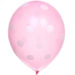 Воздушные шары "Горошек" 5шт 12"/25см розовый