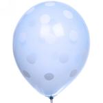 Воздушные шары "Горошек" 10шт 12"/25см голубой