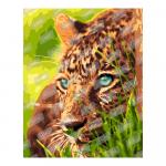 Кпн-205 Картина по номерам "Красивый леопард"