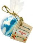 Бурлящий шарик Волшебный  сон ( аромат Амариж) бело-темно синяя для ванн 140 грамм, парфюмированный