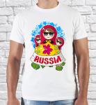 Мужская футболка "Russia", №120