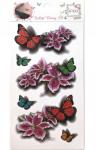 Lukky. арт.Т21480 Fashion Набор тату 3D "Бабочки, цветы" 1 вид, 9х18 см