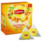 Чай Lipton Tropical Fruit черн. пирамидки 20 пак/пач.