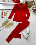 Классический костюм пиджак и брюки Красный M116