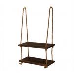 QWERTY Полка на канатах Tivat, 2 яруса 40*20, толщина 1,5  см /1