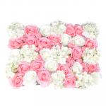 INBLOOM Изгородь цветочная,  бело розовая пастель,  пластик,  полиэстер,  40х60 см                     