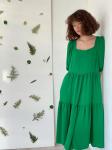 Платье-парашют зелёное