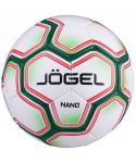 Мяч футбольный Nano, №5, белый/зеленый