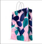 Бумажный пакет для сувенирной продукции с ламинацией, с шириной основания 17,8 cм, плотность бумаги 140 г/м2 / 17,8*22,9*9,8см арт.87966