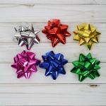 Бант декоративный набор 6 штук 7,6 см / GT0037 /12/240/