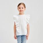 Блузка для девочки MINAKU: Cotton Collection цвет белый, рост 104