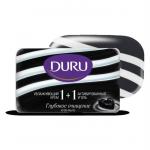 DURU 1+1 SOFT SENS Мыло увлажняющий крем & активный уголь 80 г