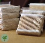 Деревянные ватные палочки, экологичные (100 штук)