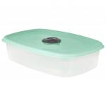"Lucky Friday" Контейнер для продуктов пластмассовый 0,65 л, 19,5х12,5х5 см, паровыпускной клапан, подходит для СВЧ, мятный (Россия)