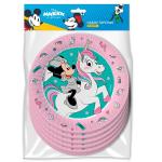 Minnie Mouse. Набор бумажных тарелок, розовый - 3, 6 штук d=180 мм