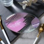 Блюдо для подачи «Яркие пятна», стекло, 10х16 см