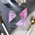 Блюдо для подачи квадратное «Яркие пятна», стекло, 10х10 см