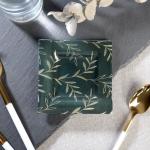 Блюдо для подачи квадратное «Листики», стекло, 10х10 см