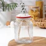 Банка для сыпучих продуктов Доляна «Котёнок», 950 мл