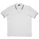Рубашка-поло "Turon", белый пике (декор, на молнии), (арт. PTUR02DМ)