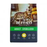 Mr.Buffalo STERILIZED Сухой корм для кошек курица 1,8кг АГ 8618
