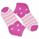 Носки женские, короткие "Звезды и полосы" (розовый)