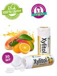 Xylitol Chewing Gum - Жевательная резинка с ксилитом, Fresh Fruit (Свежие фрукты), 30 шт. в баночке
