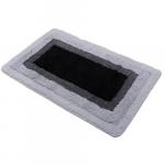 Мягкий коврик Belorr для ванной комнаты 50х80 см., цвет серый и черный