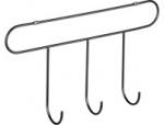 Планка Minima, с 3 крючками, 36х5,4х21 см, цвет черный