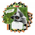 Тетрадь школьная  Lemur Style, 18 листов, клетка (в плёнке по 10 шт.)
