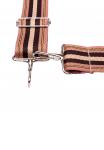 Ремень текстильный для сумки "полосы" (беже-коричнево-розовая)