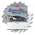 Тетрадь школьная  Speed Racing, 24 листа, линейка (в плёнке по 10 шт.)