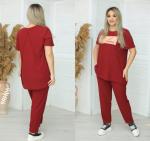 КОСТЮМ Лапша WOMAN Size plus Бордо Rh06