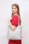Женская сумка из мягкой экокожи, цвет светло серый