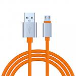 BY Кабель для зарядки Orange Micro USB, 1м, 2А, стикеры в комплекте, оранжевый, пакет [470-026]