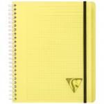 Бизнес-тетрадь 90л., А5+, клетка на гребне Clairefontaine Proactiv'Book, пластик. обложка, желтая, 90г/м2, 328775C_yellow