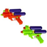 Водный пистолет с помпой, 2 ствола,  Bondibon "Наше Лето", РАС 20х16x4см, 2 вида, оранжевый/зелёный.