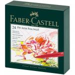 Набор капиллярных ручек Faber-Castell Pitt Artist Pen Brush ассорти, 24 шт., студийная коробка, 167147