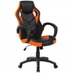 Кресло игровое Helmi HL-S07 Boost, экокожа/ткань черная/оранжевая, 319987