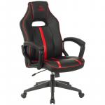 Кресло игровое ZOMBIE VIKING ZOMBIE А3 RED, PL, экокожа черный/красный, топ-ган (до 180 кг), 1366279