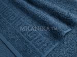 Темно-синее махровое полотенце (А)