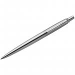 Ручка гелевая Parker "Jotter Stainless Steel CT" черная, 0,7мм, кнопочный механизм, подарочная упаковка