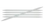 45103 Knit Pro Спицы чулочные Basix Aluminum 3 мм/15 см, алюминий, серебристый 5 шт.
