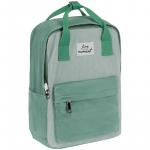 Рюкзак MESHU Ever green, 36*27*11см, 1 отделение, 3 кармана, вельвет, MS_43416