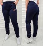 Спортивные штаны женские 4504 "Надпись RE" Темно-Синии
