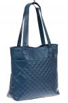 Женская сумка из мягкой экокожи, цвет синий