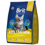 5049035 Брит 0,4 кг Premium Cat Adult Salmon сух корм с лососем для взрослых кошек