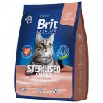 Brit для кошек стерилизованных с лососем и курицей 400г Sterilized Salmon&Chicken 5049356 Брит